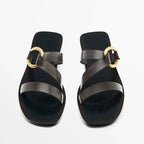 Sandália Rasteira Argola de Metal Arga