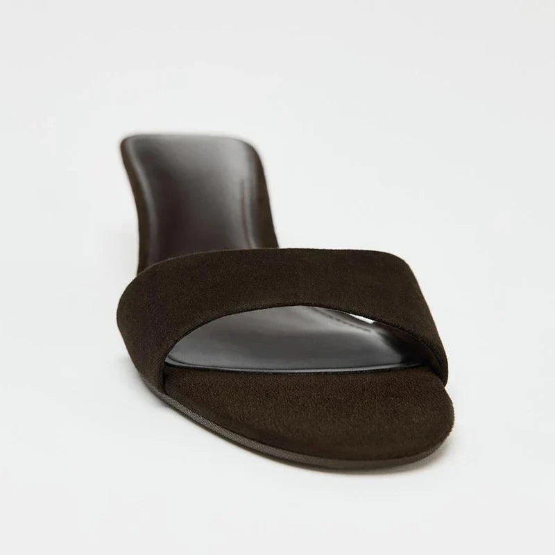 Sandália Tamanco Suede Miri