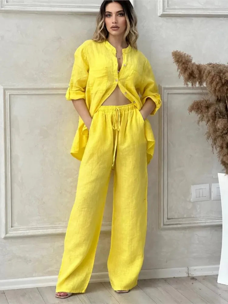 Conjunto Feminino Linho Brilho das Estrelas