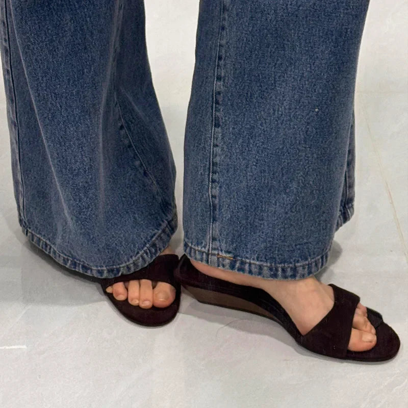 Sandália Tamanco Suede Miri