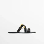 Sandália Rasteira Argola de Metal Arga