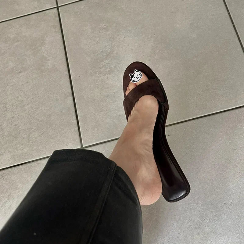 Sandália Tamanco Suede Miri