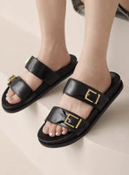 Sandália Rasteria Fivela Dourada Clari