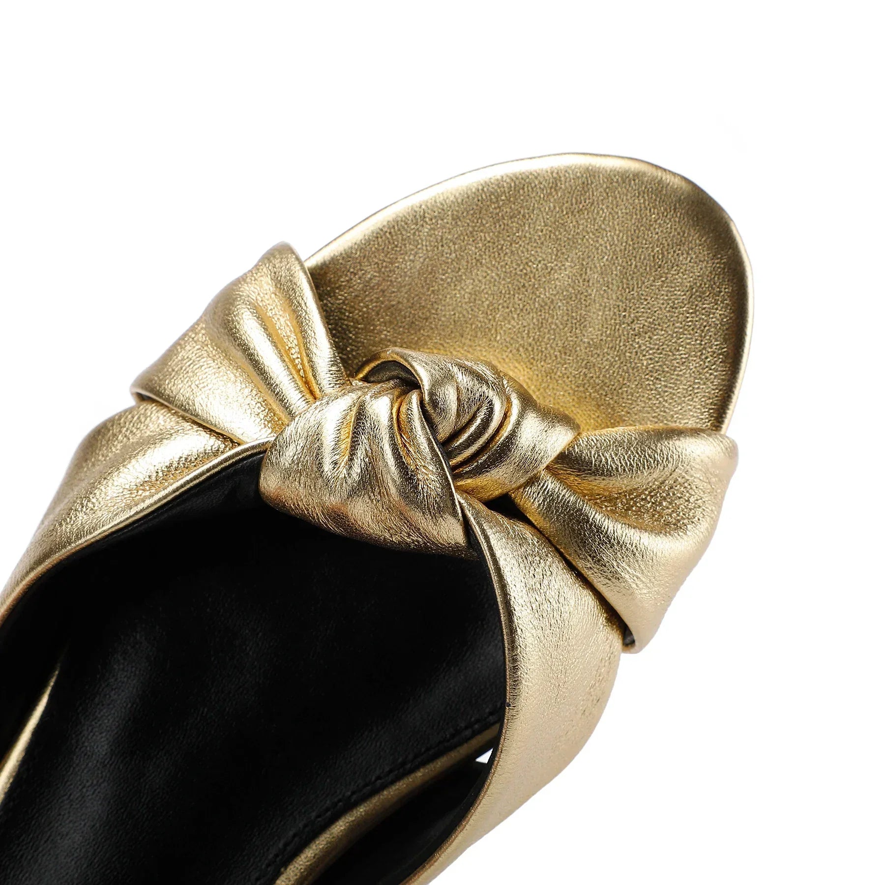 Sandália Couro Legítimo Rasteira Nó Noa