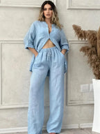 Conjunto Feminino Linho Brilho das Estrelas