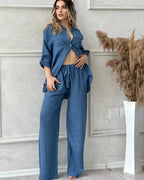 Conjunto Feminino Linho Brilho das Estrelas