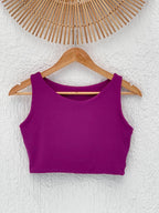 Cropped Aura Liso Fucsia