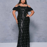 Vestido Plus Size com Apliques e Estampa de Poá - Modelo PRX70122