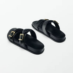 Sandália Rasteria Fivela Dourada Clari