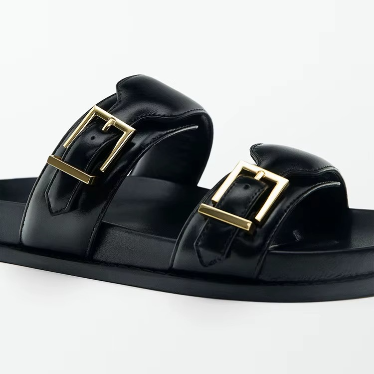 Sandália Rasteria Fivela Dourada Clari