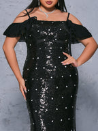 Vestido Plus Size com Apliques e Estampa de Poá - Modelo PRX70122