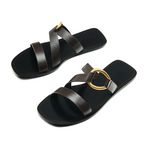 Sandália Rasteira Argola de Metal Arga