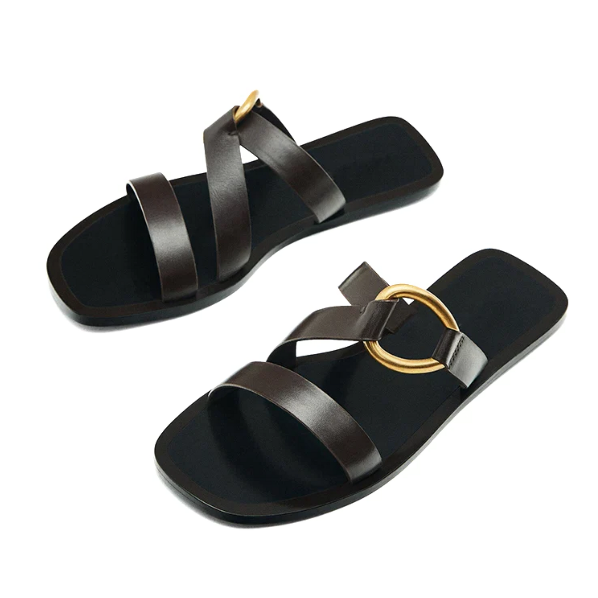 Sandália Rasteira Argola de Metal Arga