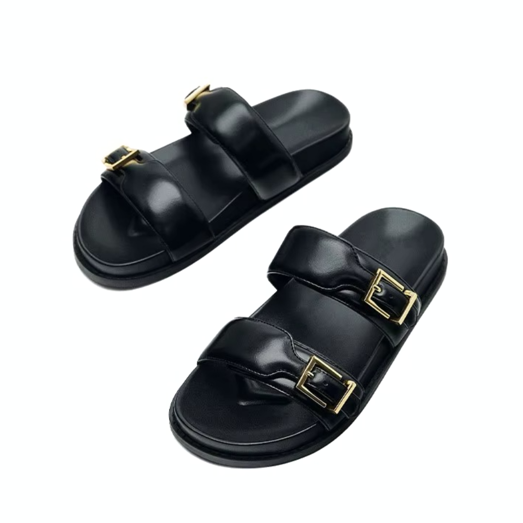 Sandália Rasteria Fivela Dourada Clari