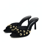 Sandália Mule Dourada Rava